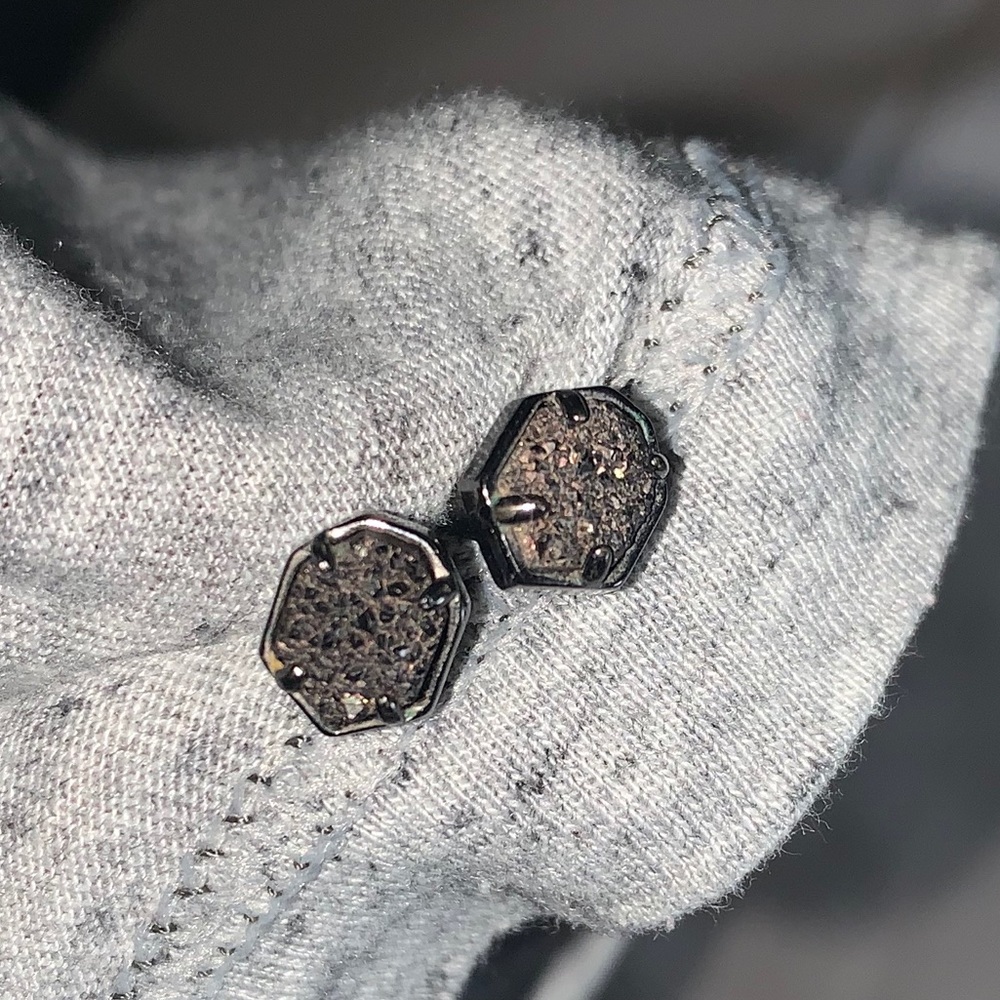Kendra Scott Black Drusy Logan Studs